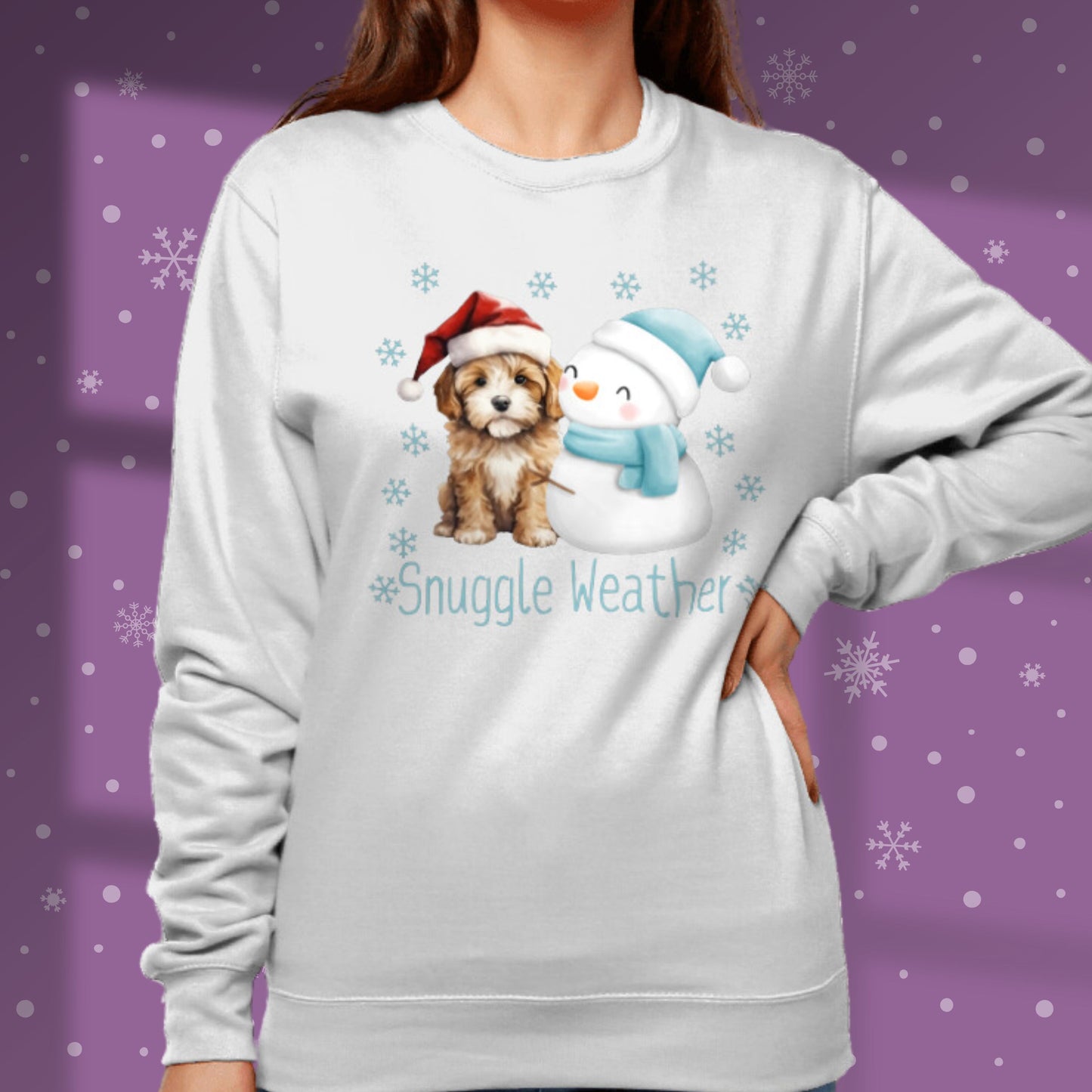 Dog Christmas Sweatshirt Santa Sweater Snowman Christmas Jumper Dog Lover Sweatshirt Santa Christmas Gift