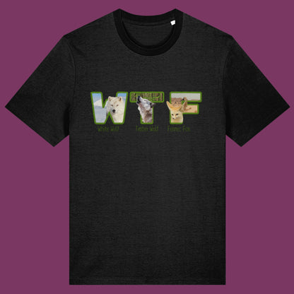 Funny WTF Animal Shirt Wolf Fox T-Shirt Wildlife Joke Shirt for Animal Lovers Nature Pun Graphic Tee WTF Fox Wolf Gift Shirt