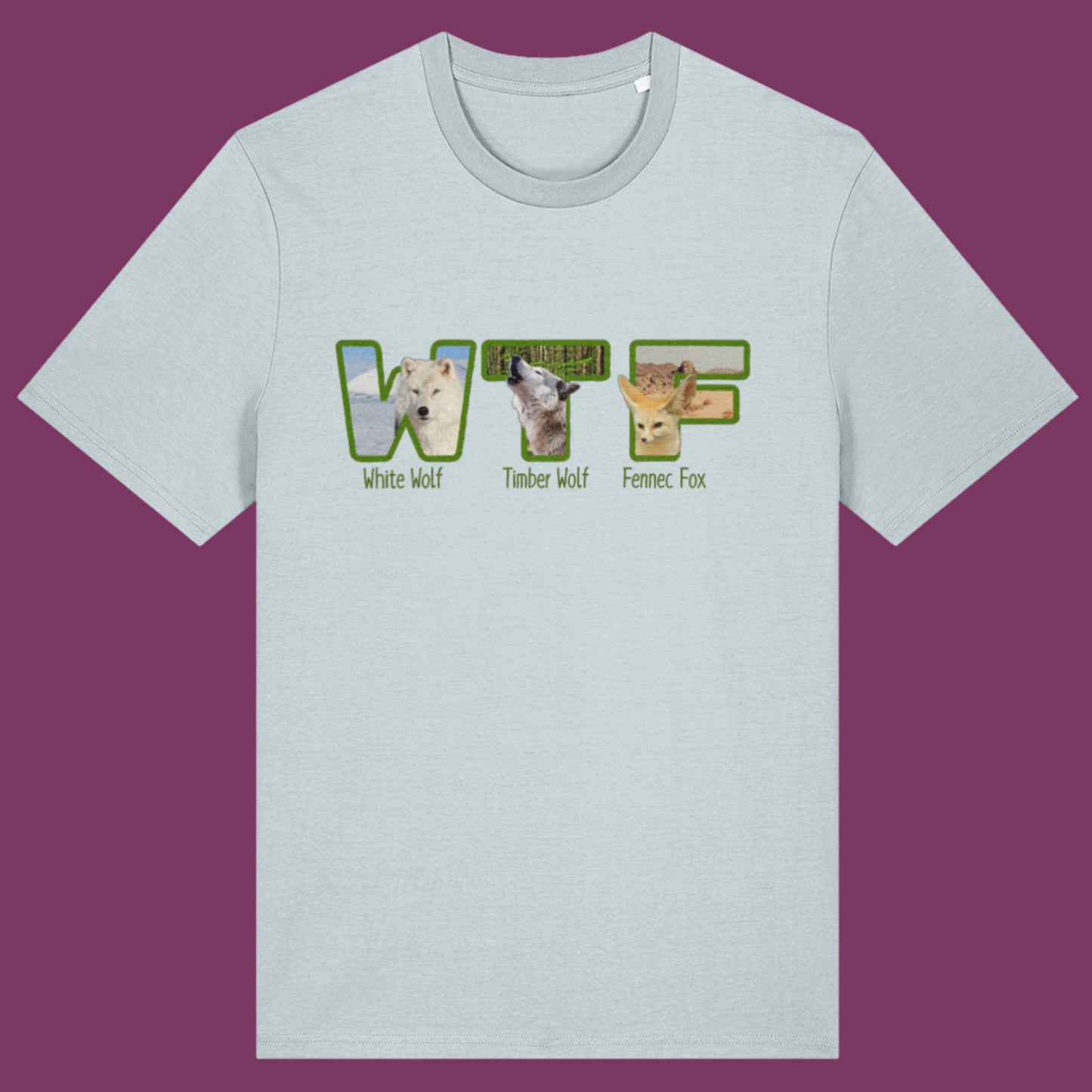 Funny WTF Animal Shirt Wolf Fox T-Shirt Wildlife Joke Shirt for Animal Lovers Nature Pun Graphic Tee WTF Fox Wolf Gift Shirt