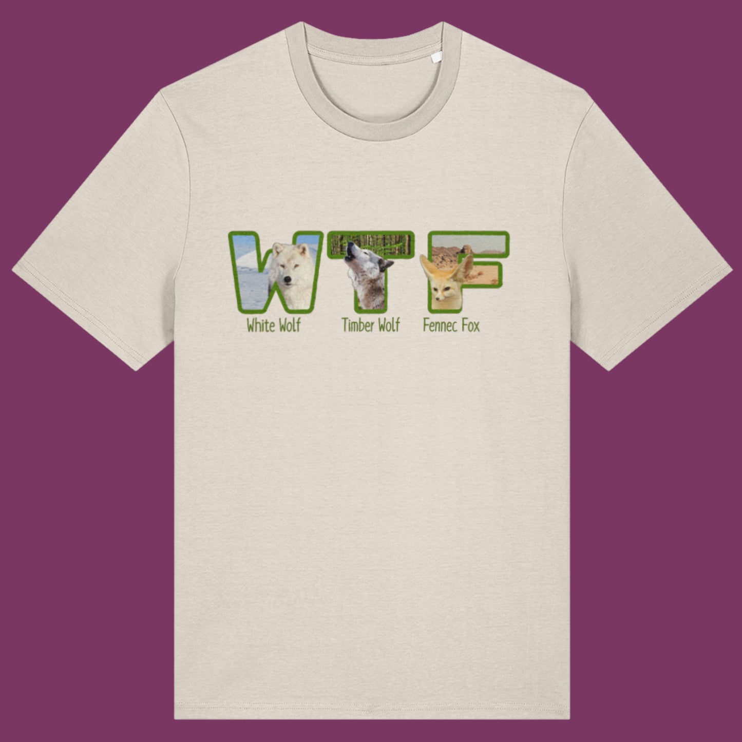 Funny WTF Animal Shirt Wolf Fox T-Shirt Wildlife Joke Shirt for Animal Lovers Nature Pun Graphic Tee WTF Fox Wolf Gift Shirt