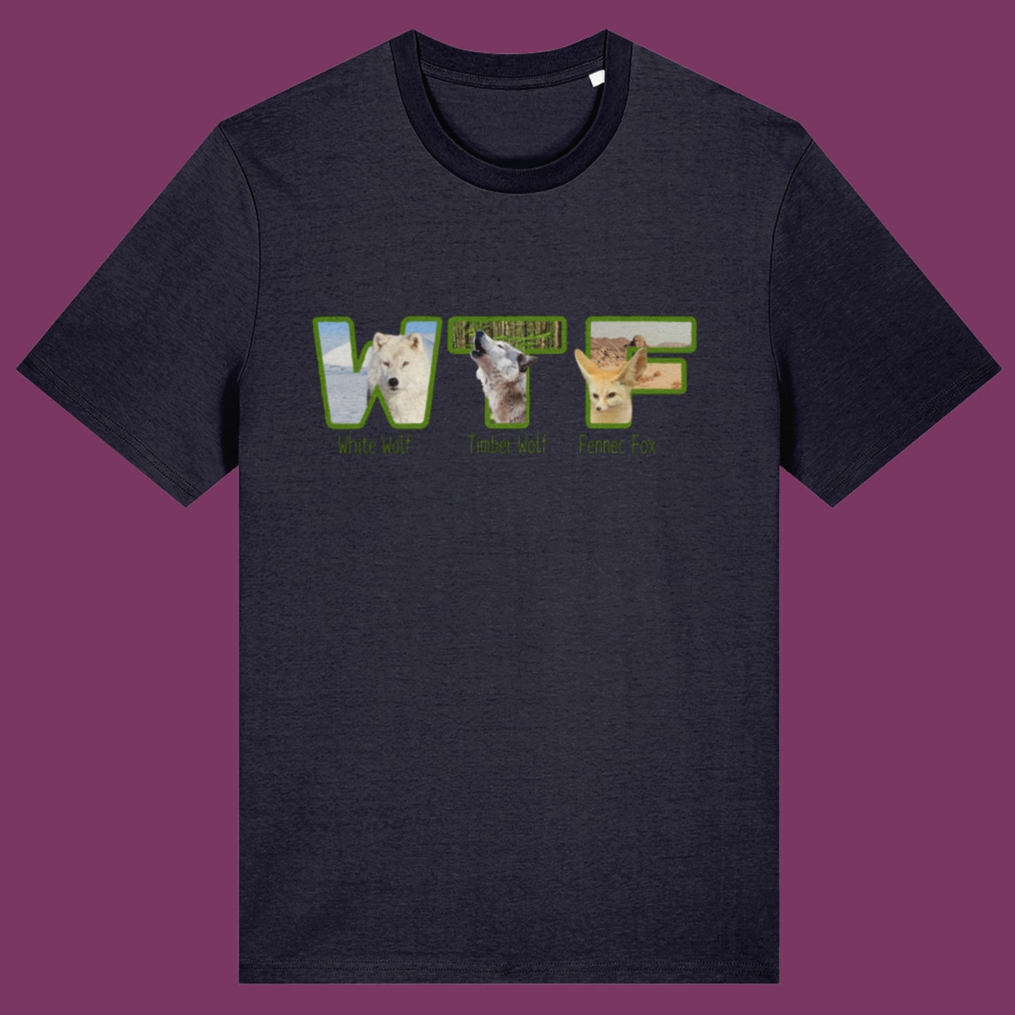 Funny WTF Animal Shirt Wolf Fox T-Shirt Wildlife Joke Shirt for Animal Lovers Nature Pun Graphic Tee WTF Fox Wolf Gift Shirt