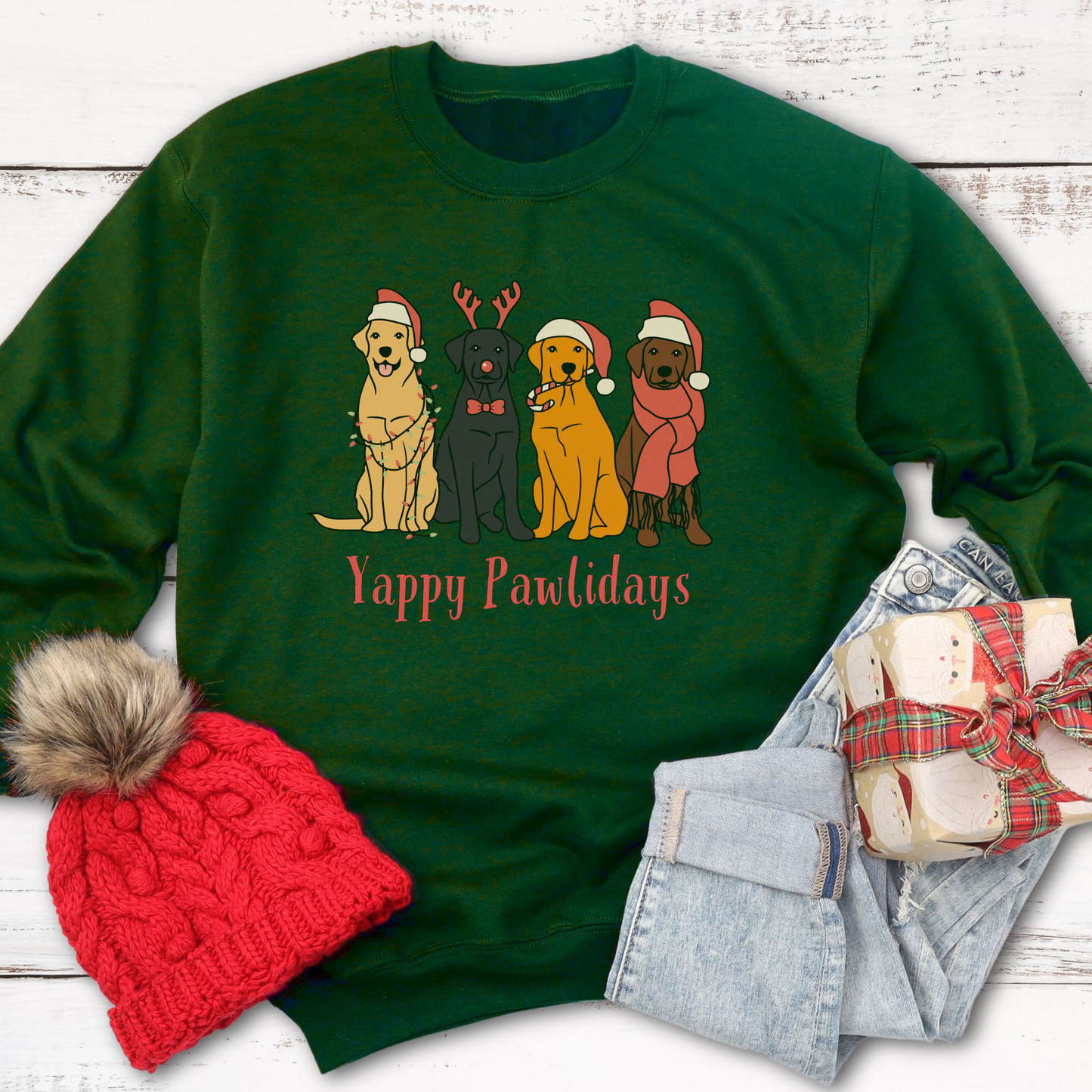 Labrador Christmas Sweatshirt Dog Lover Sweater Christmas Jumper Labrador Christmas Gift