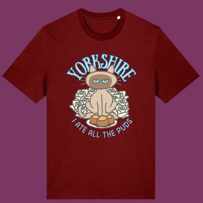 Yorkshire T-shirt Funny Cat Shirt Yorkshire Humour Cat Lover Gift Siamese Cat Tee Shirt