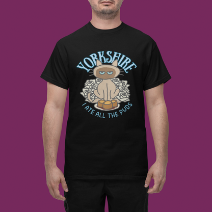 Yorkshire T-shirt Funny Cat Shirt Yorkshire Humour Cat Lover Gift Siamese Cat Tee Shirt