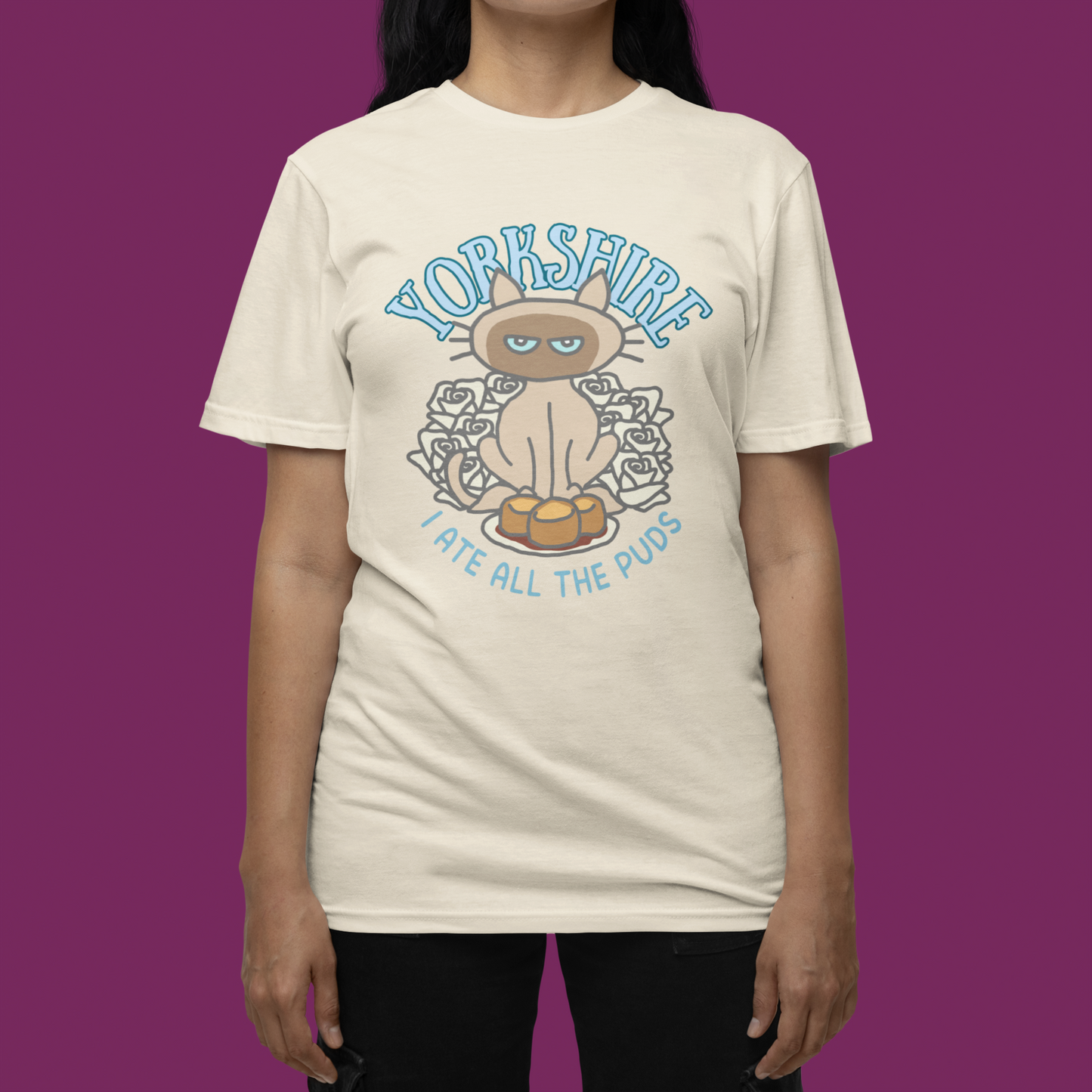 Yorkshire T-shirt Funny Cat Shirt Yorkshire Humour Cat Lover Gift Siamese Cat Tee Shirt