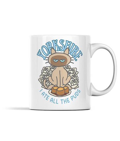 Yorkshire Mug Funny Cat Coffee Mug Yorkshire Humour Cat Lover Gift Siamese Cat Mug