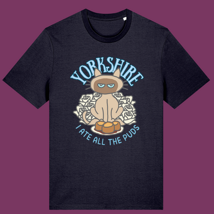 Yorkshire T-shirt Funny Cat Shirt Yorkshire Humour Cat Lover Gift Siamese Cat Tee Shirt