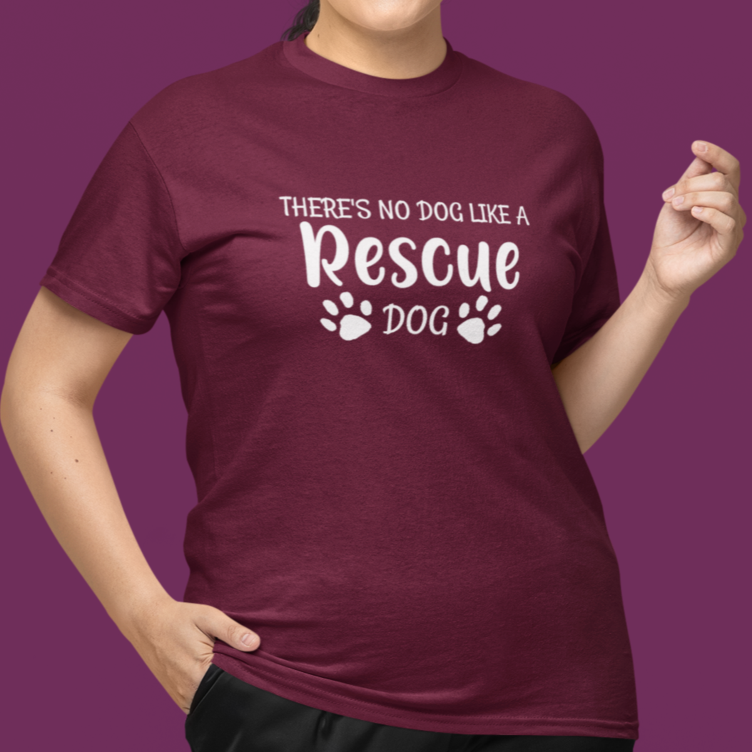 Rescue Dog Lover Tshirt Pawprints Shirt Rescue Dog Owner Dog Lover Gift