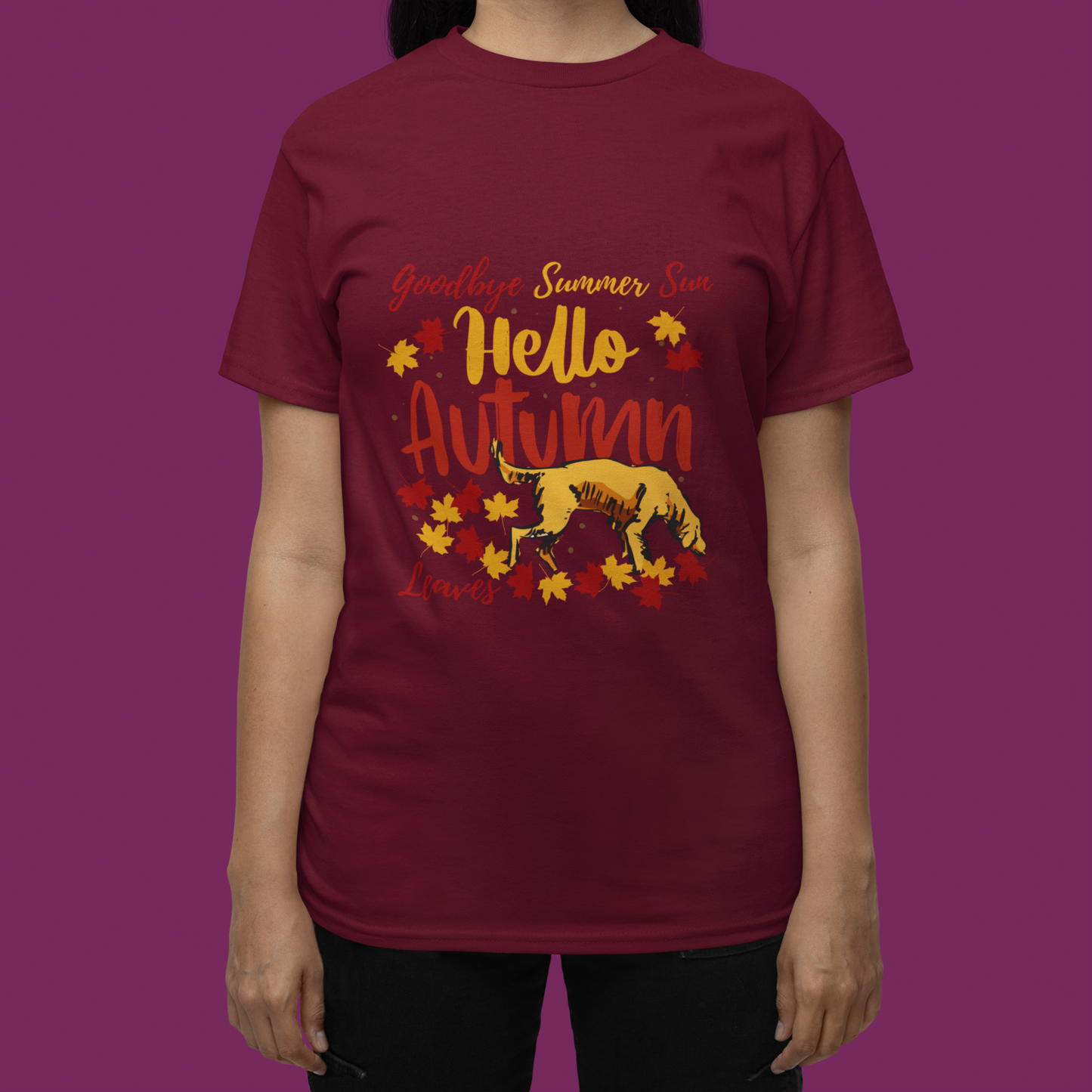 Autumn Leaves Tshirt Dog Walker Shirt Dog Lover T shirt Dog Owner Gift Vegan Tshirt burgundy