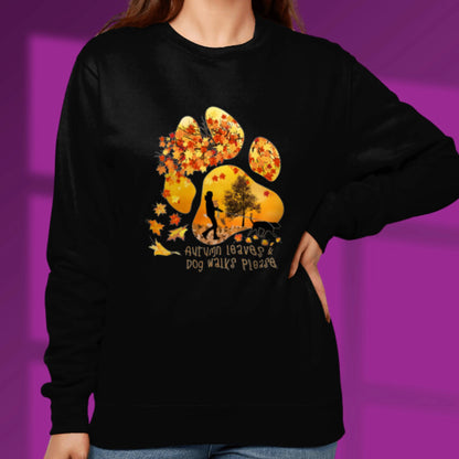 Paw Print Sweatshirt Autumn Dog Walker Sweatshirt Dog Lover Jumper Autumn Dog Lover Gift