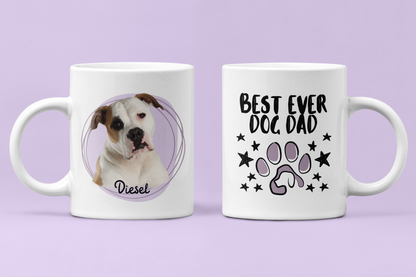 Personalised Pet Portrait Mug Dog Photo Coffee Mug Custom Dog Lover Mug Dog Mum Gift Dog Dad Gift