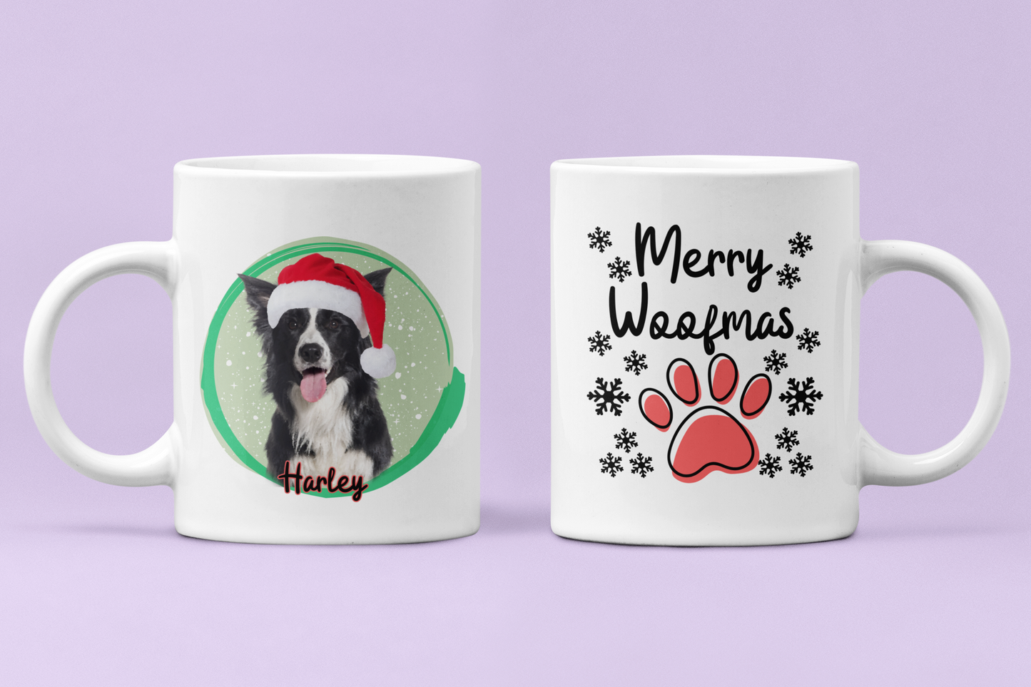 Personalised Christmas Mug Custom Pet Portrait Mug Dog Photo Coffee Mug Dog Lover Mug Christmas Gift