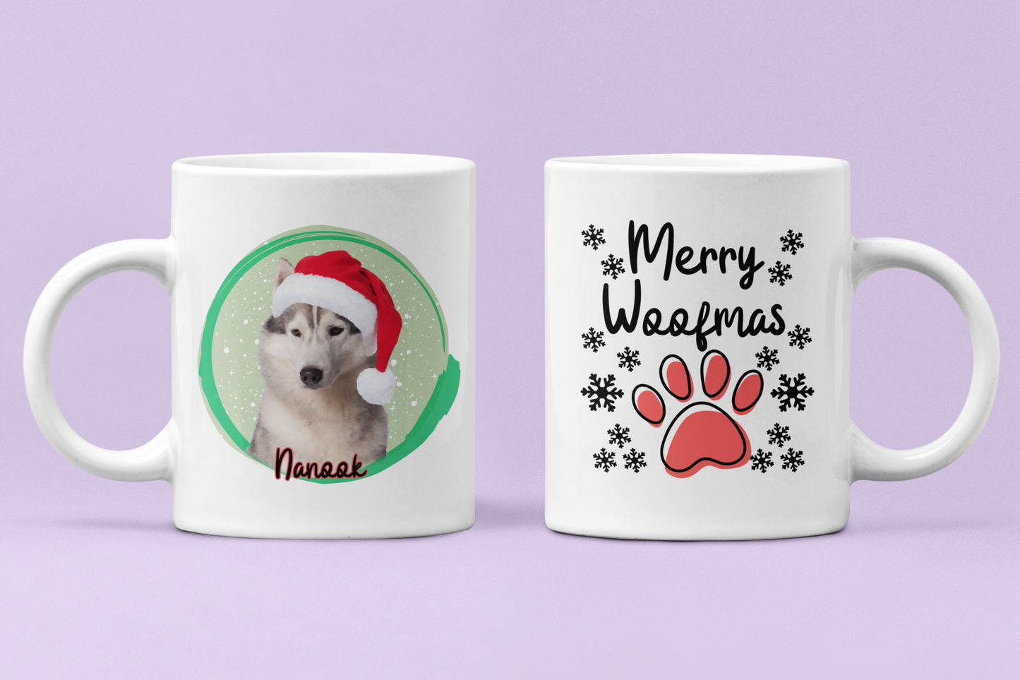 Personalised Christmas Mug Custom Pet Portrait Mug Dog Photo Coffee Mug Dog Lover Mug Christmas Gift