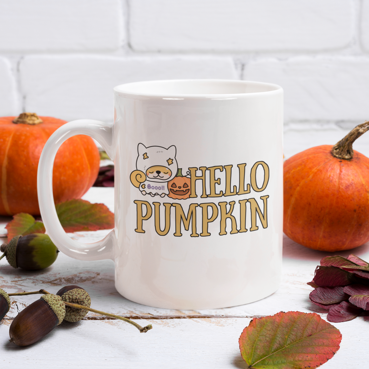 Halloween Pumpkin Mug Corgi Dog Lover Coffee Mug Dog Owner Gift