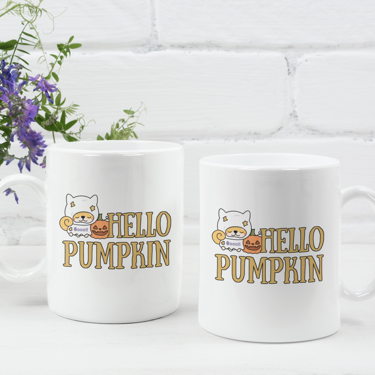 Halloween Pumpkin Mug Corgi Dog Lover Coffee Mug Dog Owner Gift