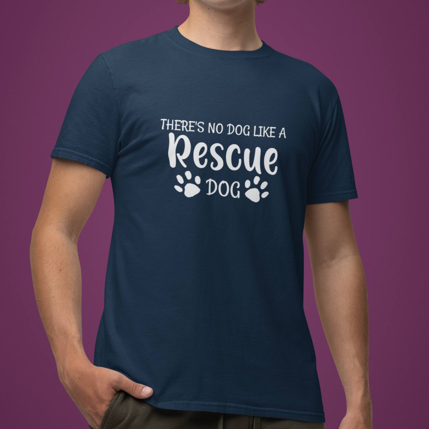 Rescue Dog Lover Tshirt Pawprints Shirt Rescue Dog Owner Dog Lover Gift