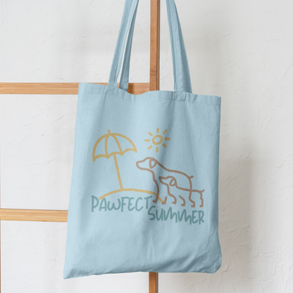 Pawfect Summer Beach Dog Lover Tote Shoulder Bag