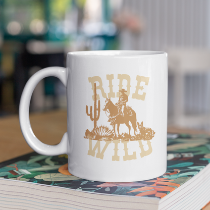 Cowboy Mug Wild West Horse Coffee Mug Dog Lover Gift Cowboy Mug