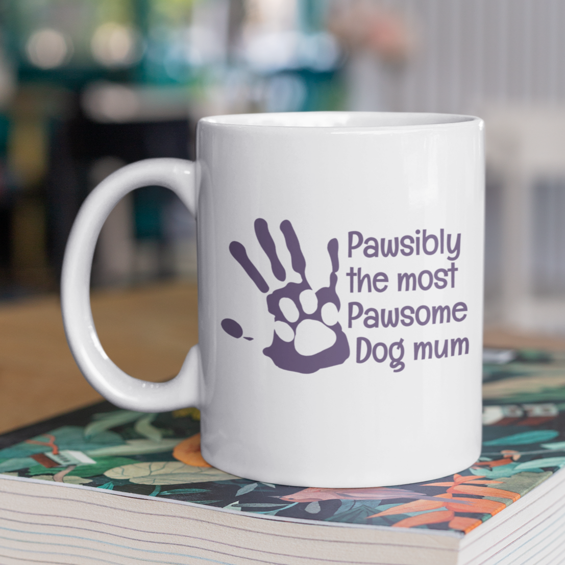 Dog Paw Print Coffee Mug Dog Mum Gift Dog Lover Mug Hand Print Coffee Mug