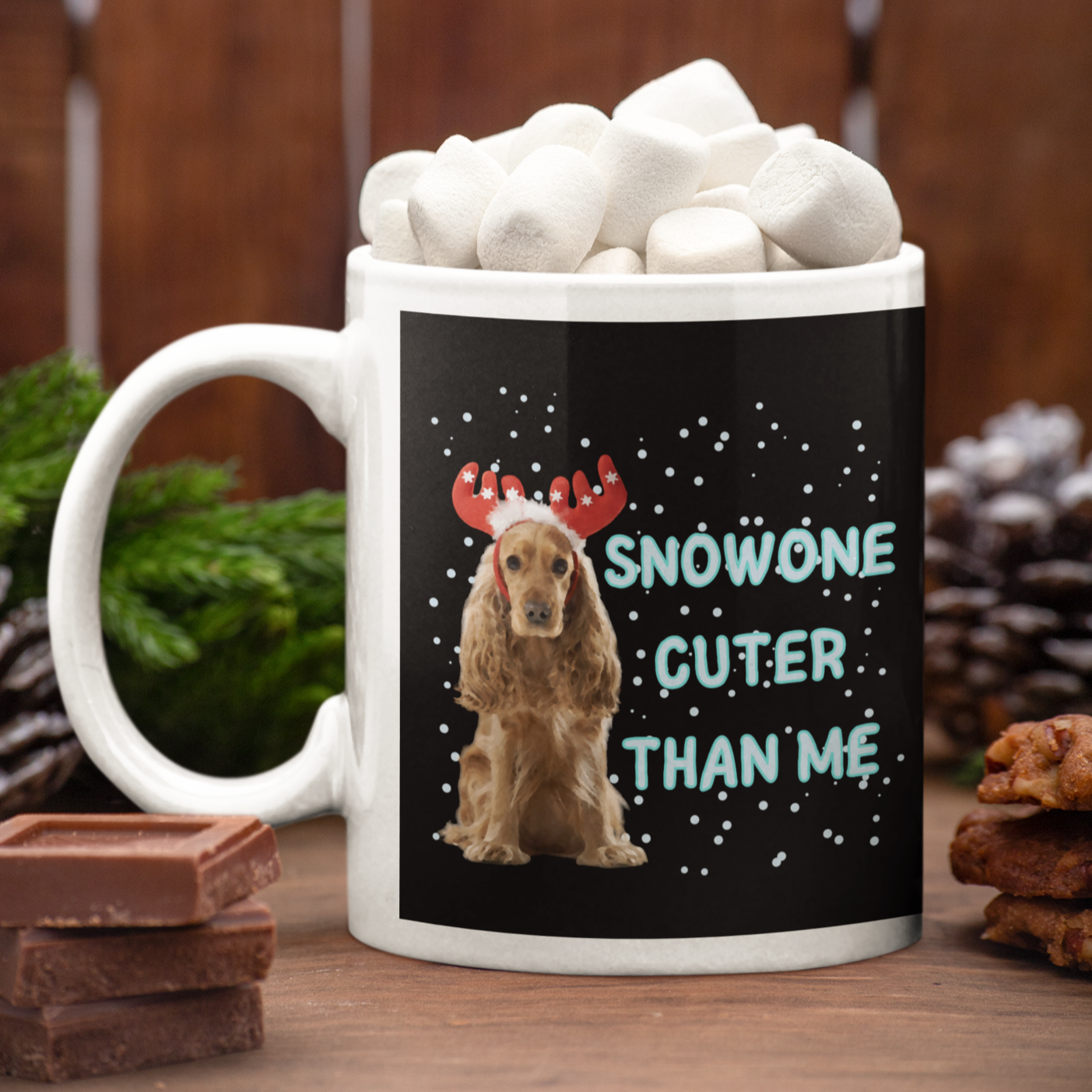 Spaniel Christmas Mug Dog Lover Gift Coffee Mug Christmas Gift For Dog Lover