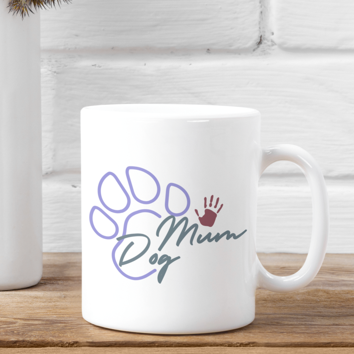 Dog Mum Mug Love Heart Coffee Mug Paw Print Dog Lover Mug Dog Dad Coffee Mug