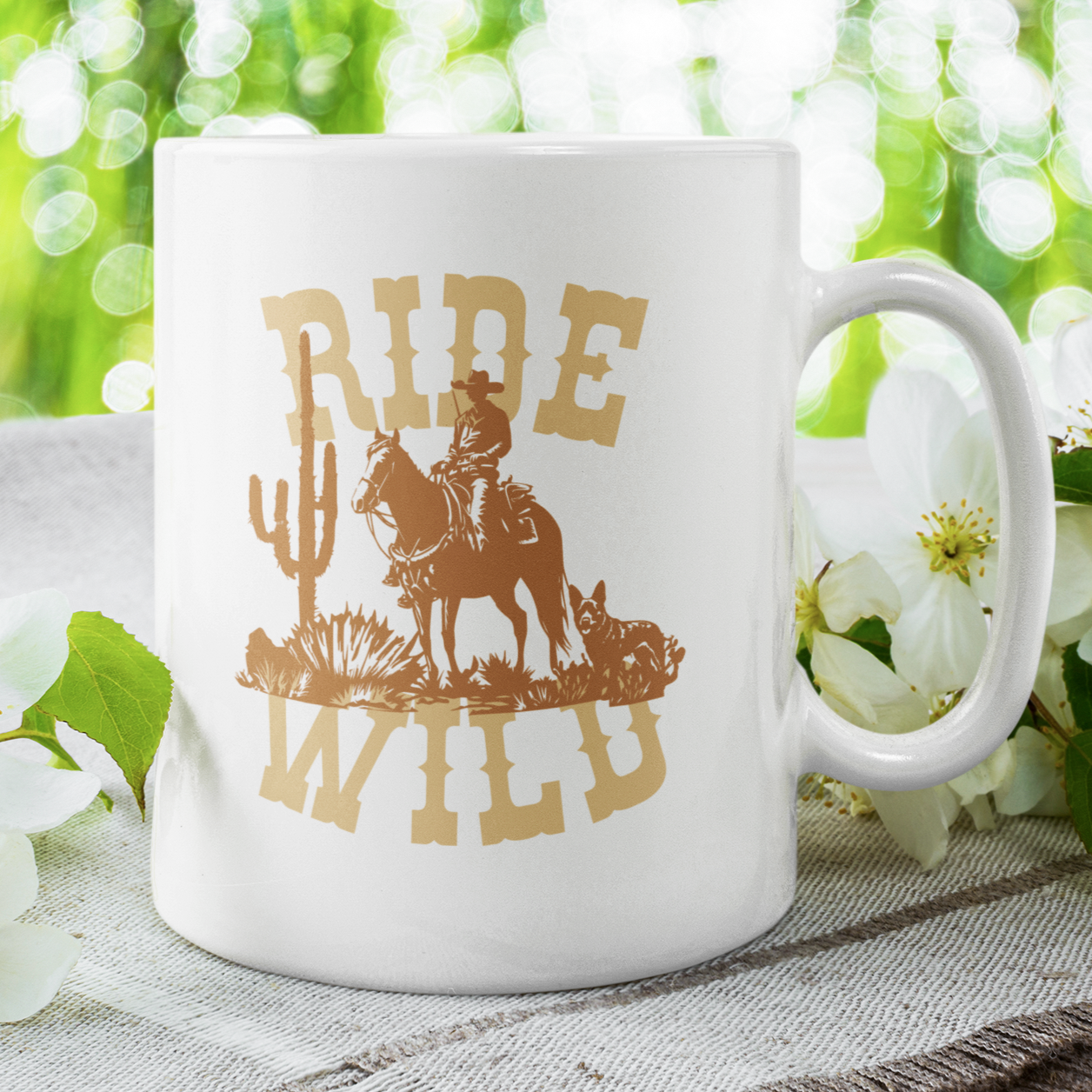 Cowboy Mug Wild West Horse Coffee Mug Dog Lover Gift Cowboy Mug