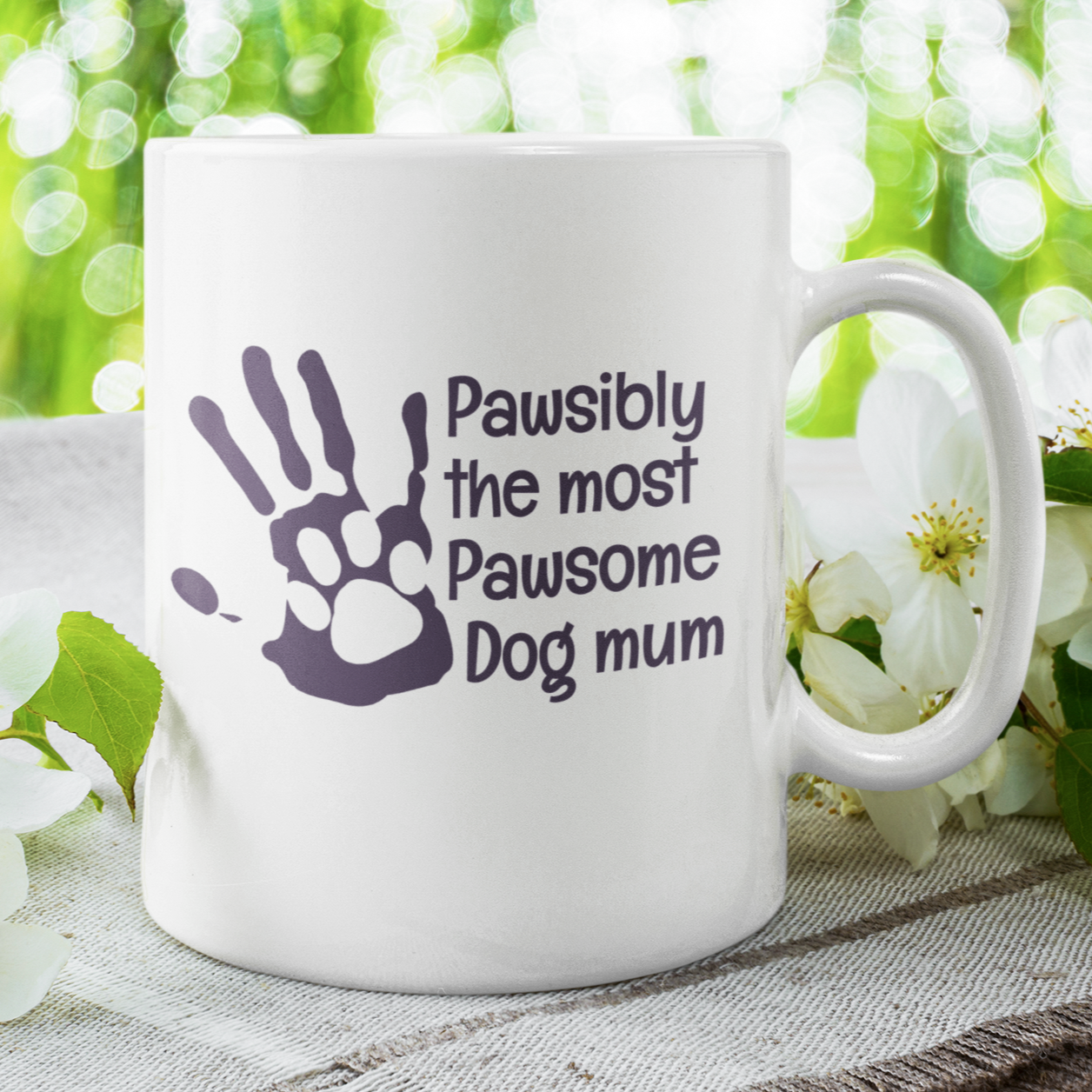 Dog Paw Print Coffee Mug Dog Mum Gift Dog Lover Mug Hand Print Coffee Mug