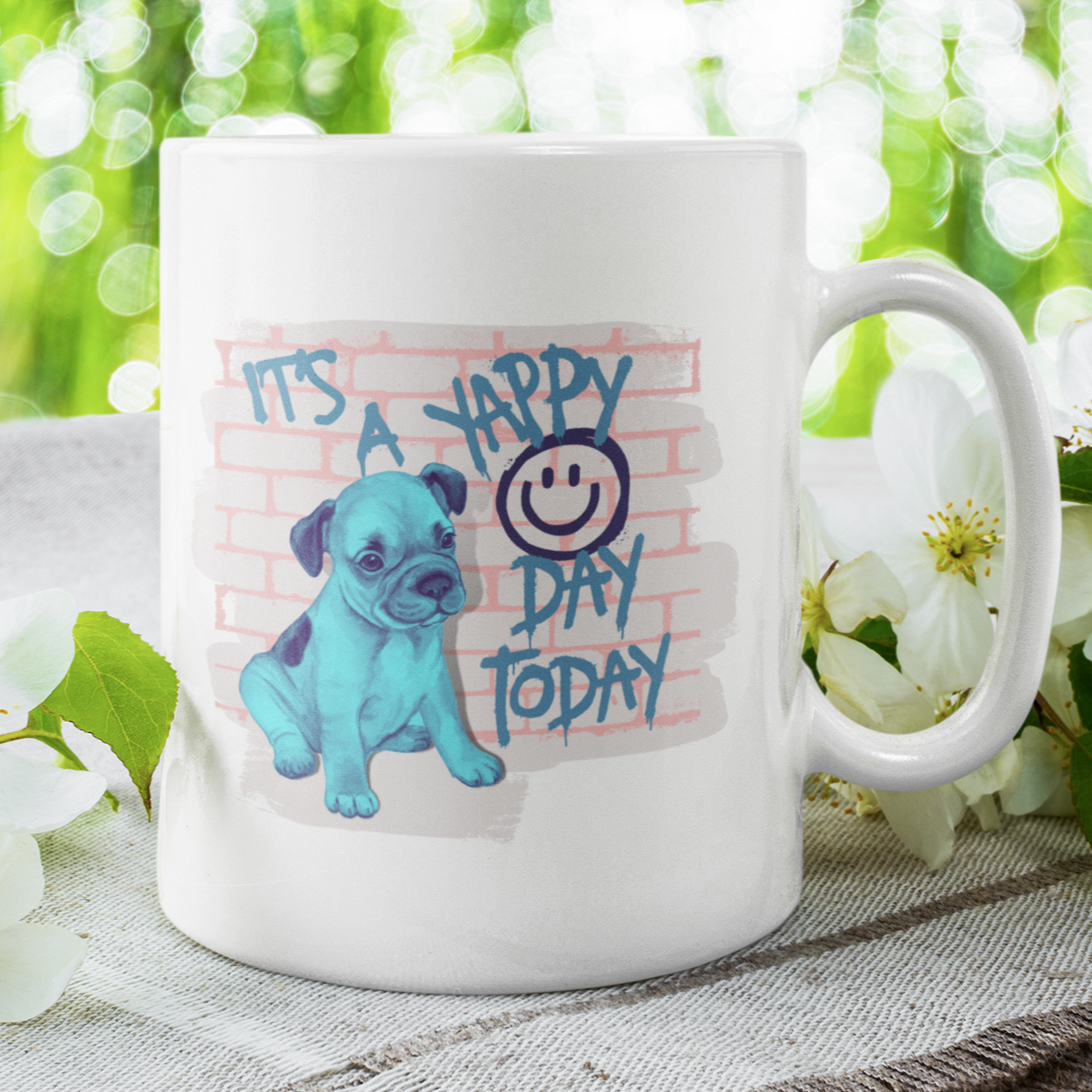 Cute Dog Lover Coffee Mug Graffiti Mug Dog Lover Gift Puppy Coffee Mug