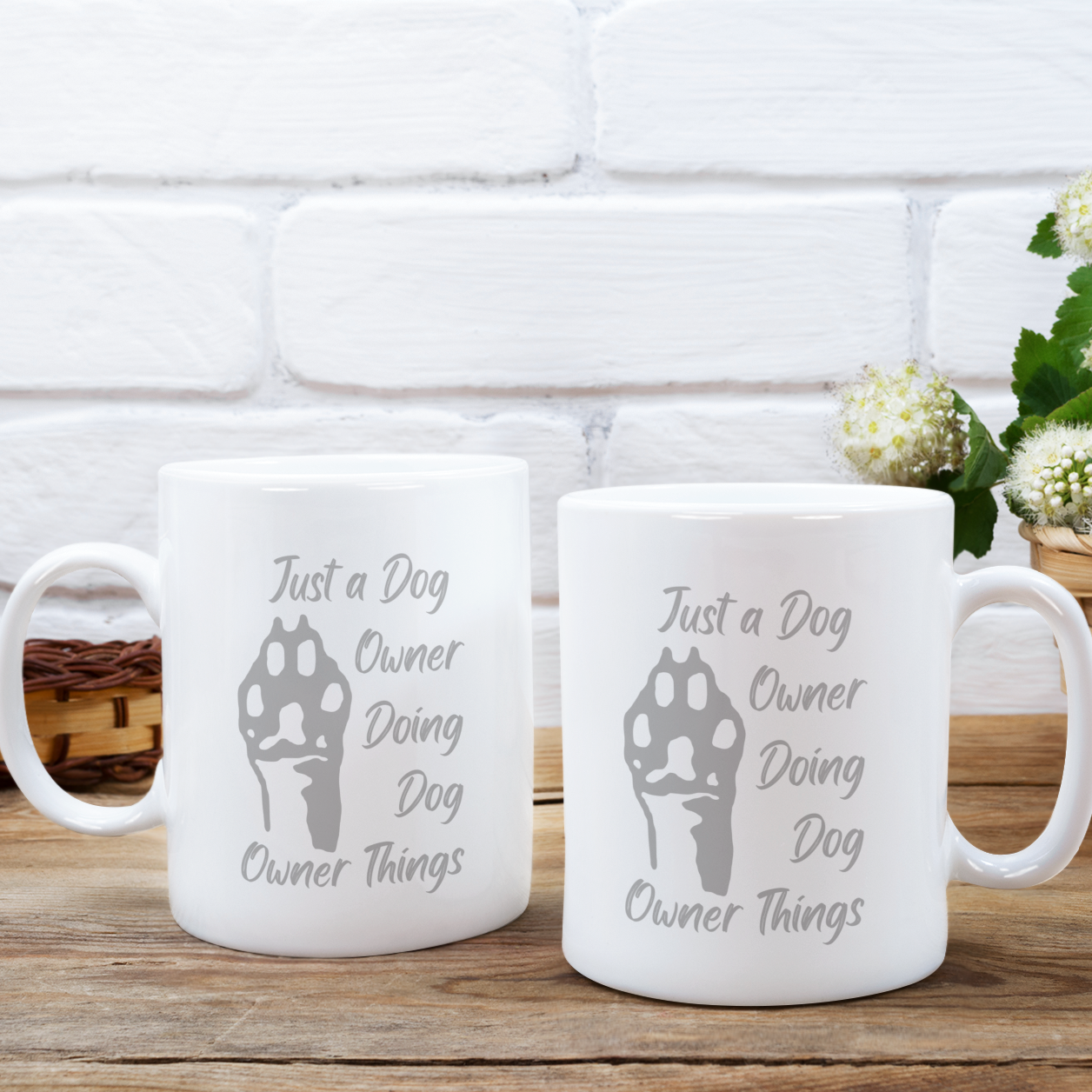 Paw Print Coffee Mug Dog Lover Mug Dog Owner Gift