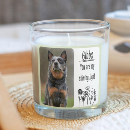 Scented Candle Personalised Dog Photo Gift Candle Dog Lover Scented Candle Custom Candle Dog Lover Gift