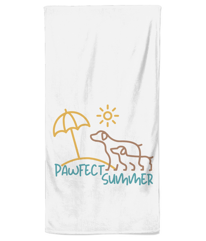 Pawfect Summer Beach Dog Lover Beach Towel