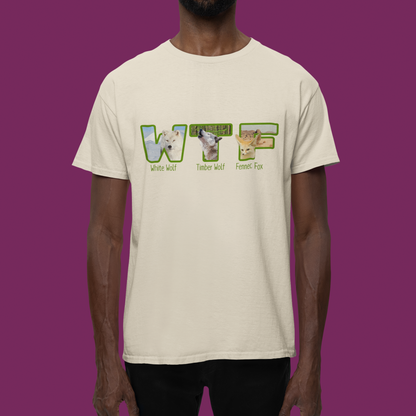 Funny WTF Animal Shirt Wolf Fox T-Shirt Wildlife Joke Shirt for Animal Lovers Nature Pun Graphic Tee WTF Fox Wolf Gift Shirt