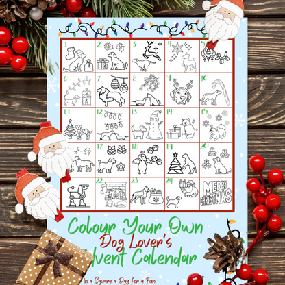 Printable dog advent calendar