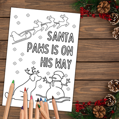 Printable Christmas Colouring Pages Dog Lover Christmas Craft