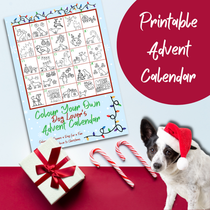 Printable dog advent calendar