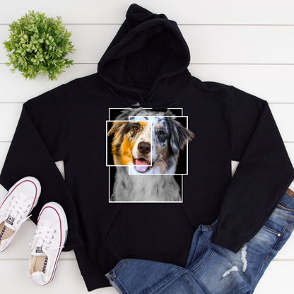 Australian Shepherd Dog Lover Hoodie Vegan Black