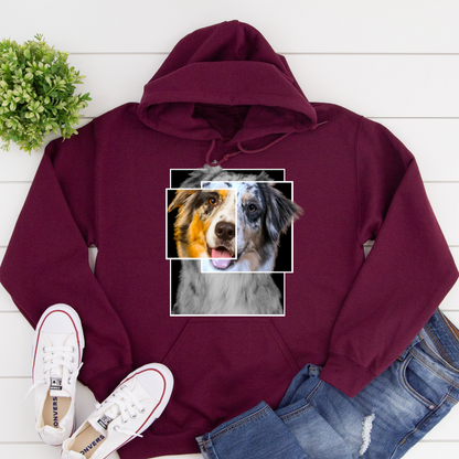 Australian Shepherd Dog Lover Hoodie Vegan Red