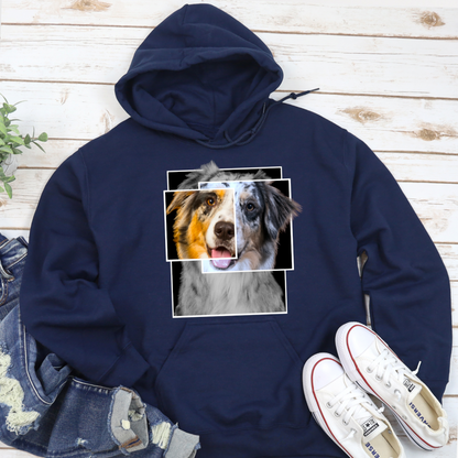 Australian Shepherd Dog Lover Hoodie Vegan Navy