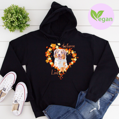 Autumn Leaves Australian Shepherd Dog Lover Hoodie