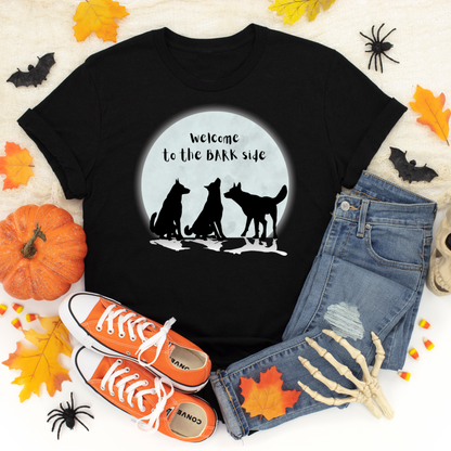 Halloween Dog Silhouette Moon Dog Lover T shirt