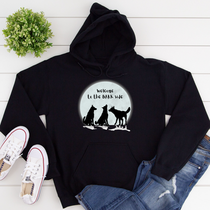 Halloween Dog Silhouette Moon Dog Lover Hoodie