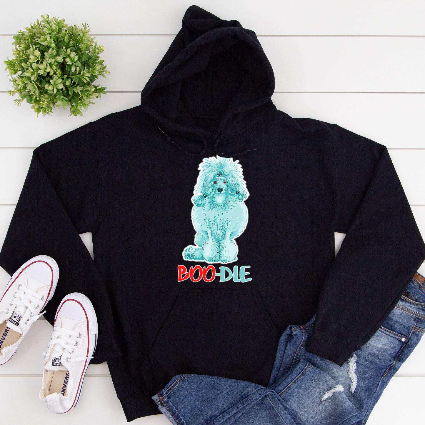 Poodle Spooky Season Halloween Hoodie Dog Lover Gift black