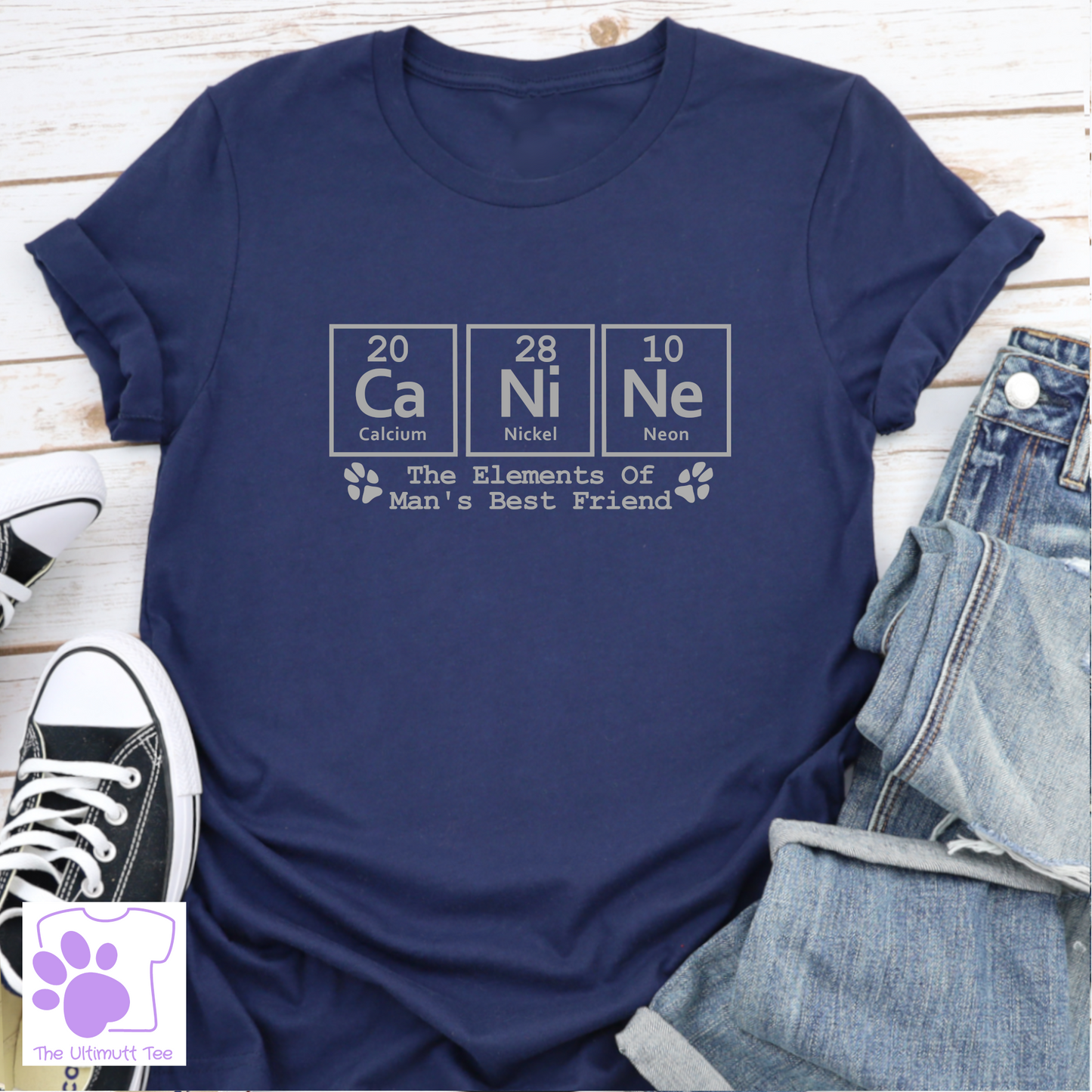 Canine Elements Periodic Table Science, Dog lover T shirt, Dog slogan T-shirt, Dog owner gift