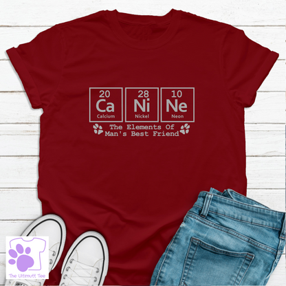 Canine Elements Periodic Table Science, Dog lover T shirt, Dog slogan T-shirt, Dog owner gift