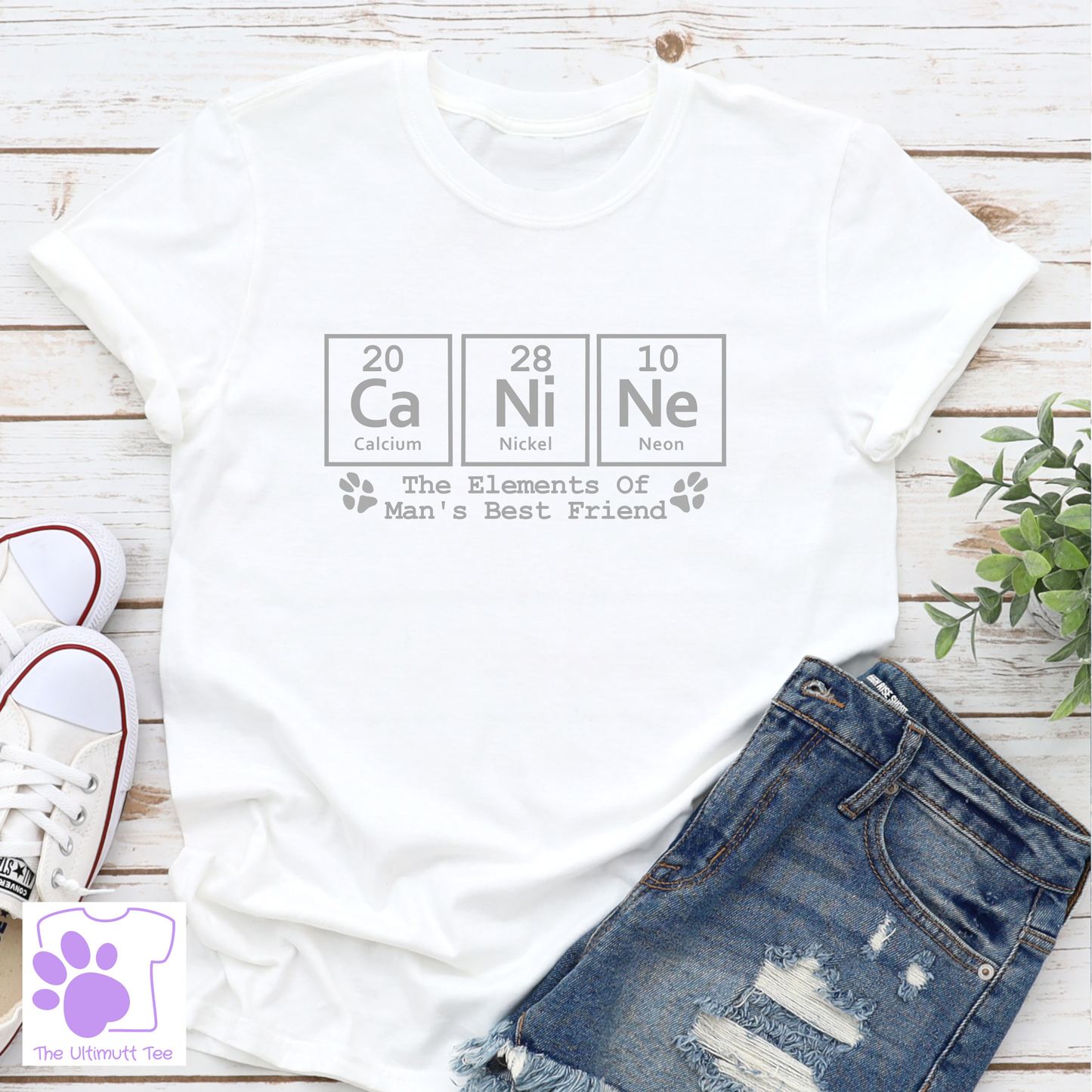 Canine Elements Periodic Table Science, Dog lover T shirt, Dog slogan T-shirt, Dog owner gift