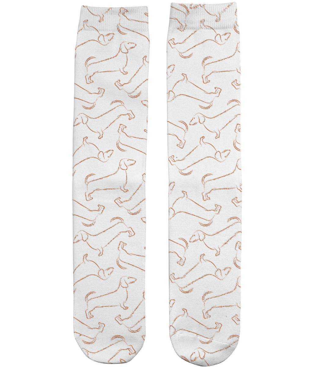 Dachshund Pattern Dog Lover Tube Socks