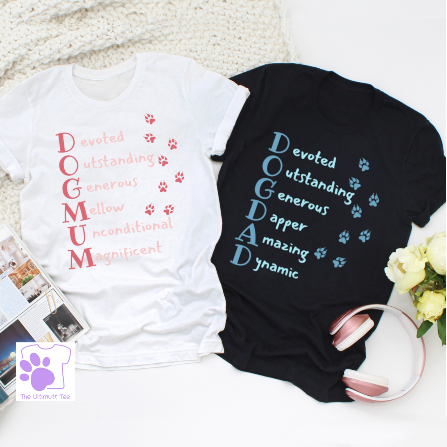 Paw Prints Dog Mum T shirt Dog Dad Word Definition Dog Lover T shirt