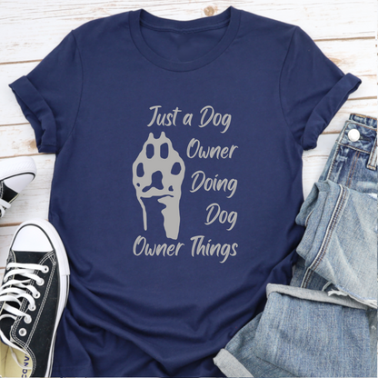 Dog Paw Print Tshirt Pawprint Dog Lover T shirt Dog Owner Gift navy