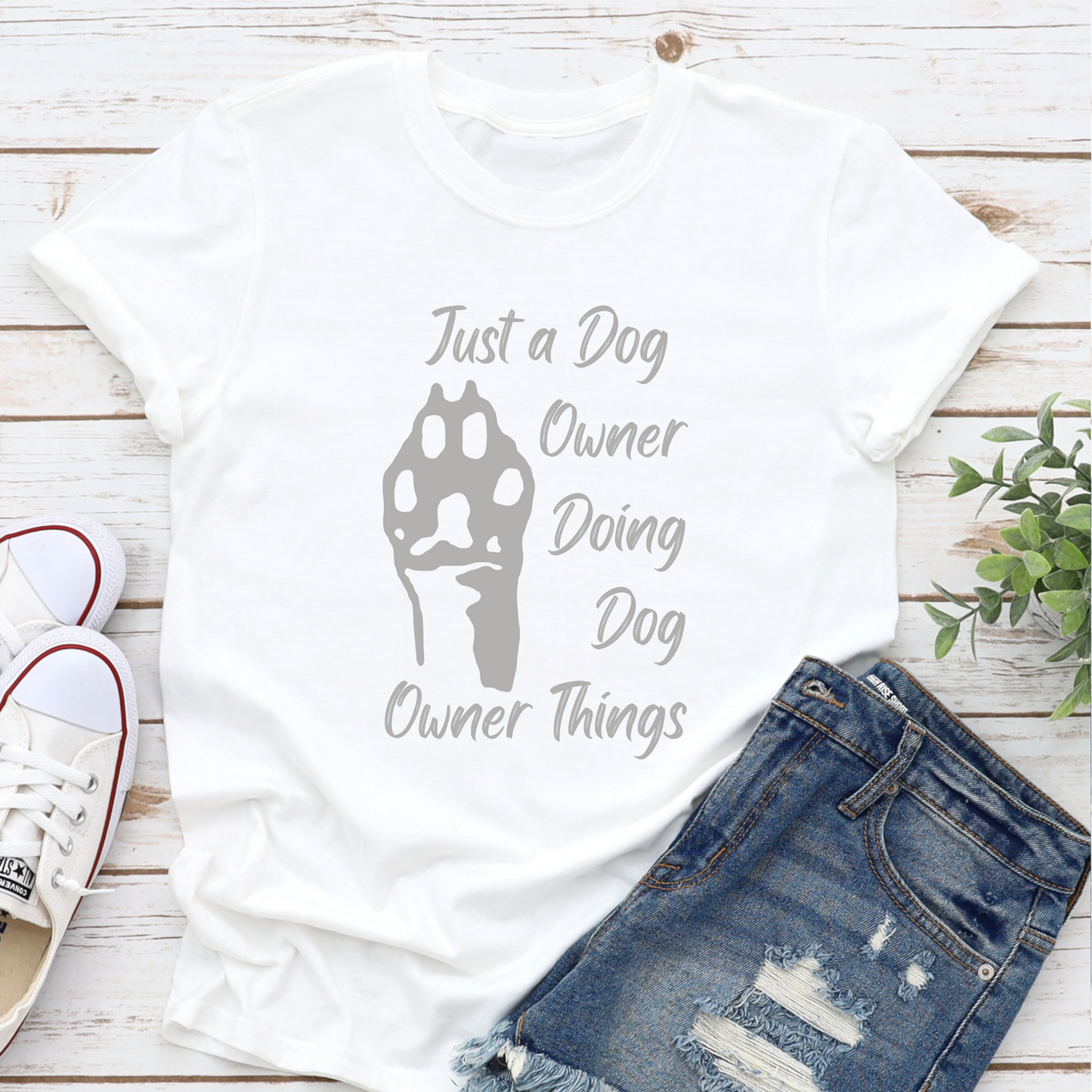 Dog Paw Print Tshirt Pawprint Dog Lover T shirt Dog Owner Gift white