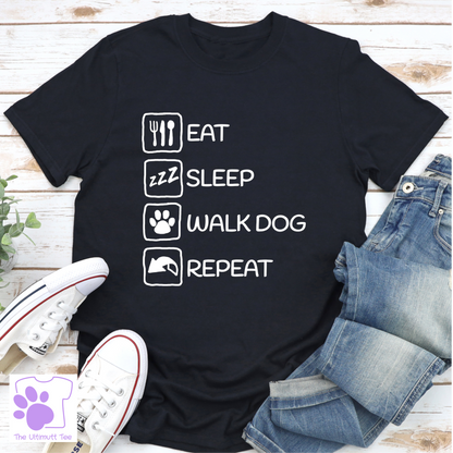 Eat Sleep Repeat Dog Lover T shirt Dog Walker Tshirt Dog Owner Shirt Dog Lover Gift